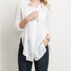 Side Slit Button Down Shirt